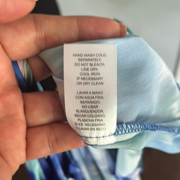 Chetta B Blue and Green Dress - Picture 5 of 6